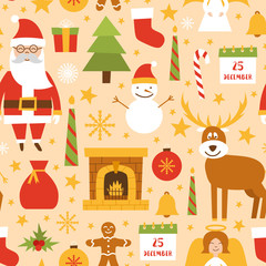 Vector cartoon Christmas, New Year background