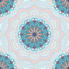 Ethnic floral seamless pattern