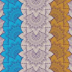 Ethnic floral seamless pattern