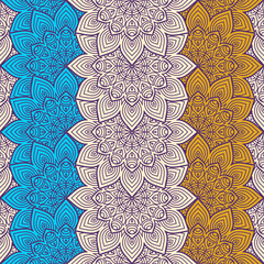 Ethnic floral seamless pattern