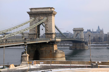 Obraz premium Chain Bridge, Budapest, Hungary