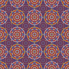 Ethnic floral seamless pattern