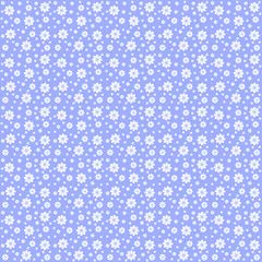 Vector blue floral texture pattern.
