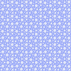 Vector blue floral texture pattern.