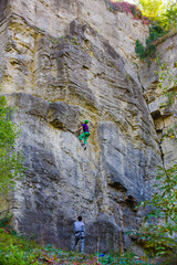 Two friends have been climbing on the rocks.