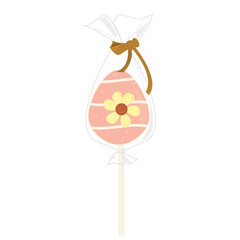 Pink egg lollipop