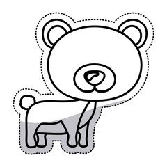 Bear cartoon icon. Animal cute adorable creature and friendly theme. Isolated design. Vector illustration