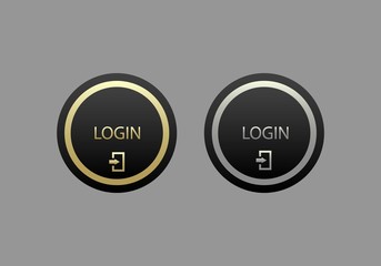Gold and Silver Log in Button