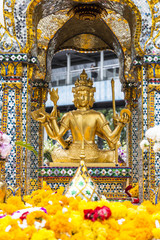 Hindu statue in Bangkok, Thailand.back of erawan shire