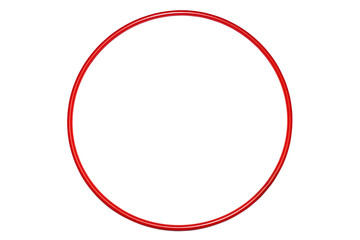 The hula Hoop red isolated on white background. Gymnastics, fitness,diet .