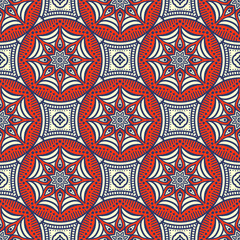 Ethnic floral seamless pattern