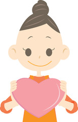 ハートを持つママ