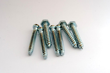 screws on a white background isolated