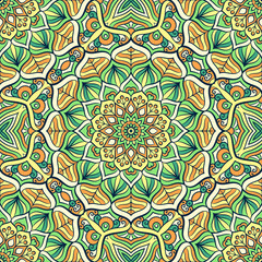 Ethnic floral seamless pattern