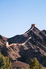 The last point of Great Wall in the west side of China
