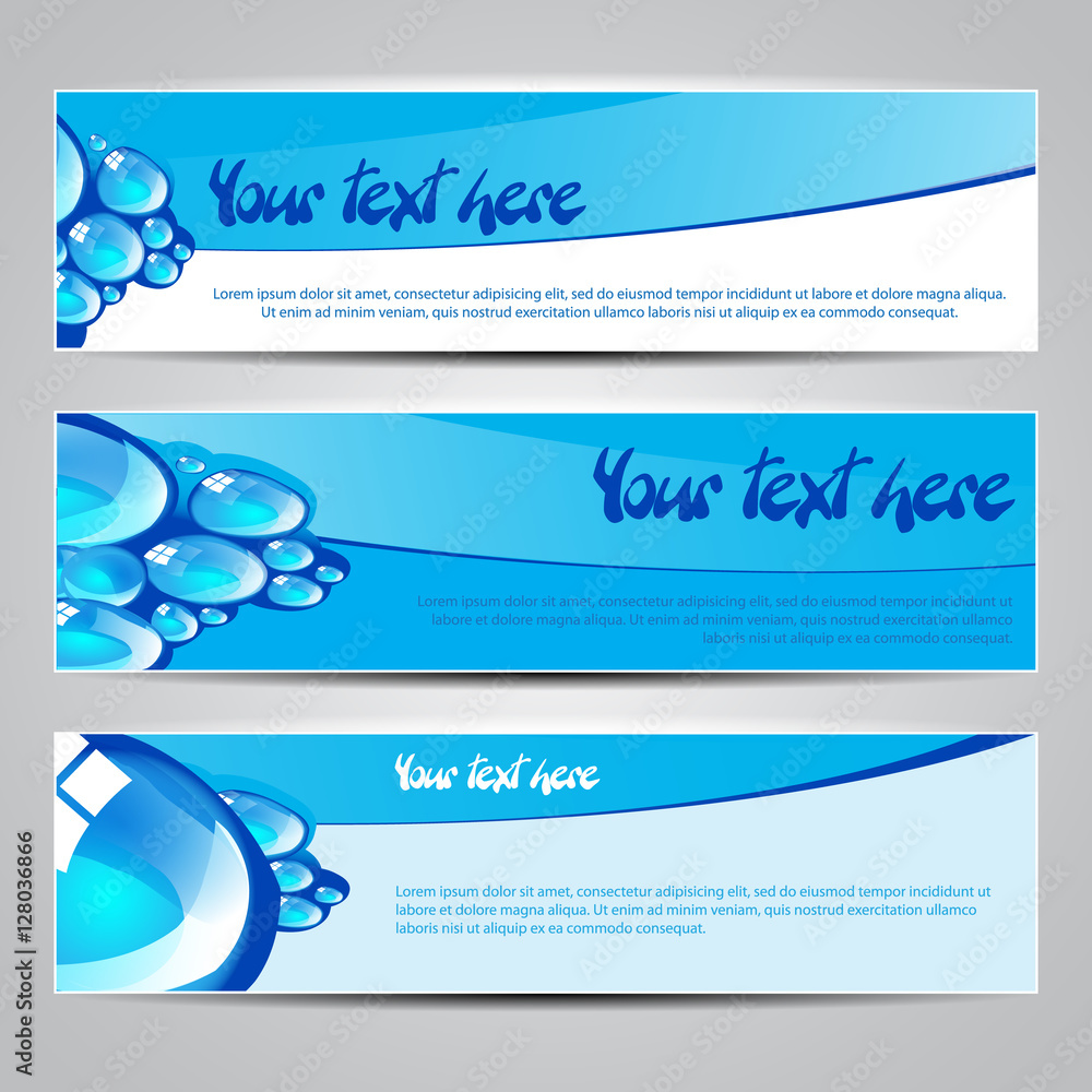 Poster header design set
