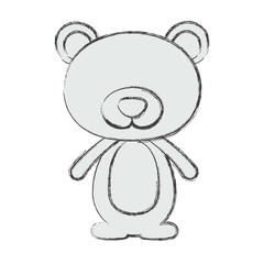 Bear cartoon icon. Animal cute adorable creature and friendly theme. Isolated design. Vector illustration