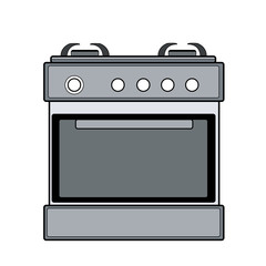 symbol of gas stove. color line art. Vector illustration