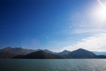 lake and mountains