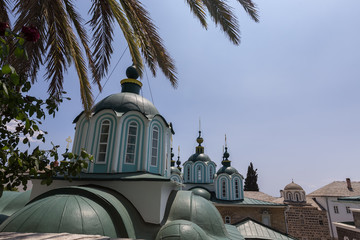 Russian St. Pantaleon Orthodox monastery at Mount Athos