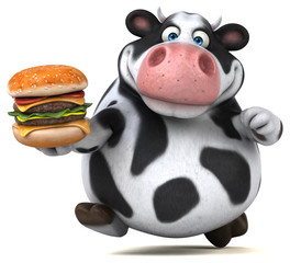 Fun cow - 3D Illustration