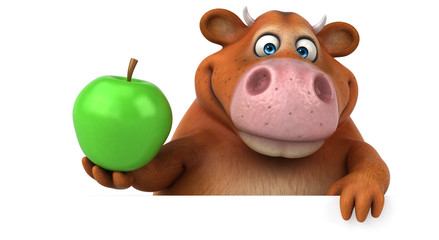 Obraz na płótnie Canvas Fun cow - 3D Illustration