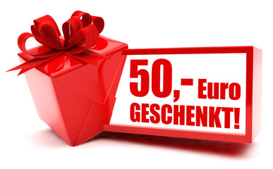 50 Euro Gutschein! Button, Icon