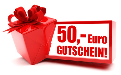 50 Euro Gutschein! Button, Icon