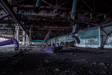 Abandoned ruins of Voronezh factory of radio components