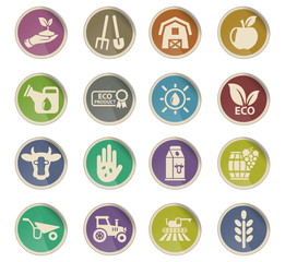 agricultural icon set
