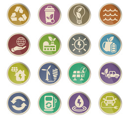alternative energy icon set