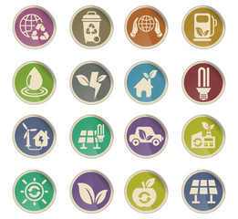 alternative energy icon set