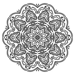 Ornate mandala round pattern.