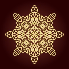 Ornate mandala round pattern.