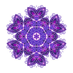 Ornate mandala round pattern.