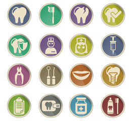 dental office icon set