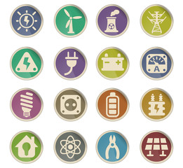 Fototapeta premium electricity icon set