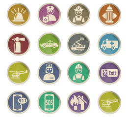 emergency icon set