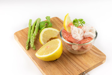 Shrimps. Prawns isolated on a White Background .Seafood