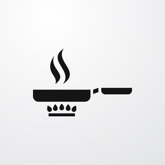 frying pan icon illustration