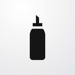 ketchup bottle icon illustration