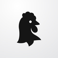 chicken icon illustration