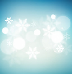 Christmas snowy blurred background vector