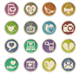 Fototapeta premium love icon set