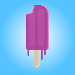 Ice cream ,summer mood, vector Illustration, flat design