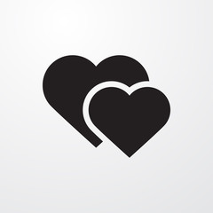 hearts icon illustration