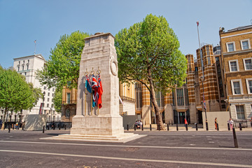 Cenotaph war memorial on Whitehall in London - obrazy, fototapety, plakaty