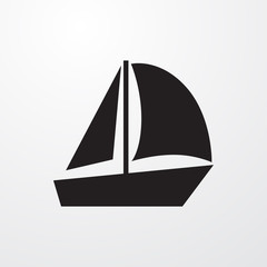 sailboat icon illustration