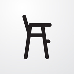 baby chair icon illustration