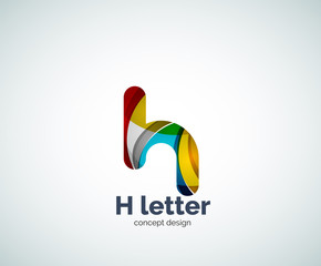 Abstract H geometric letter logo template